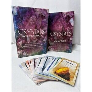 Crystals Book & 52 Card Deck by Arcturus 2022 Illustrated Guide Box Set New